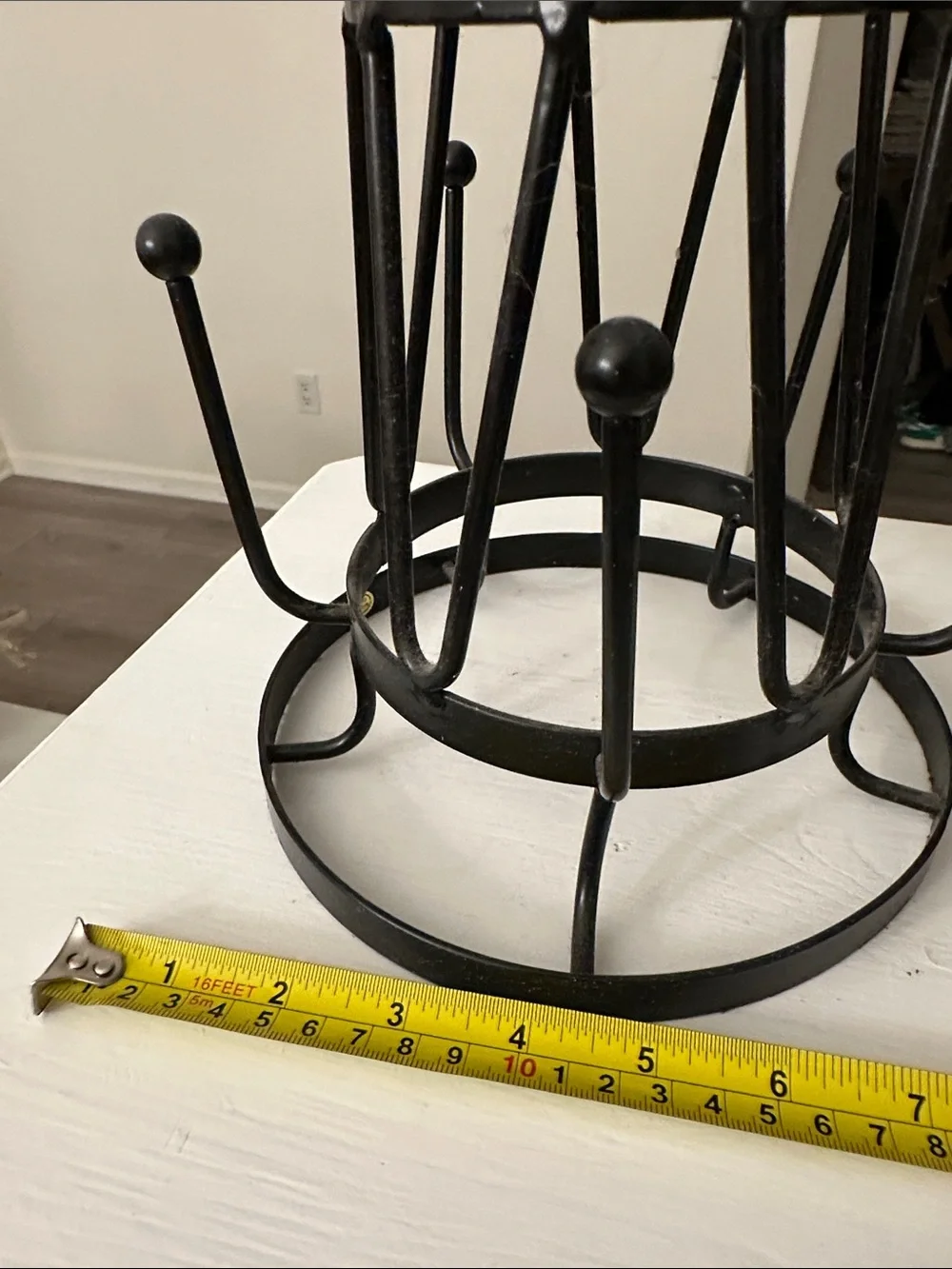 Black Metal Mug and Cup Drying Rack